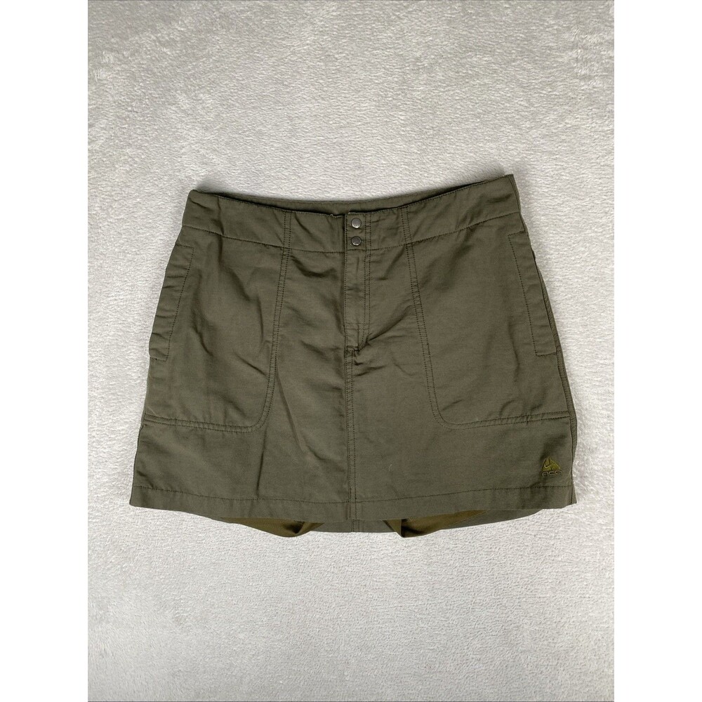 Nike ACG Ripstop Skort Women's 8 Green Skirt Shorts Gorpcore Y2K Hiking Skirt